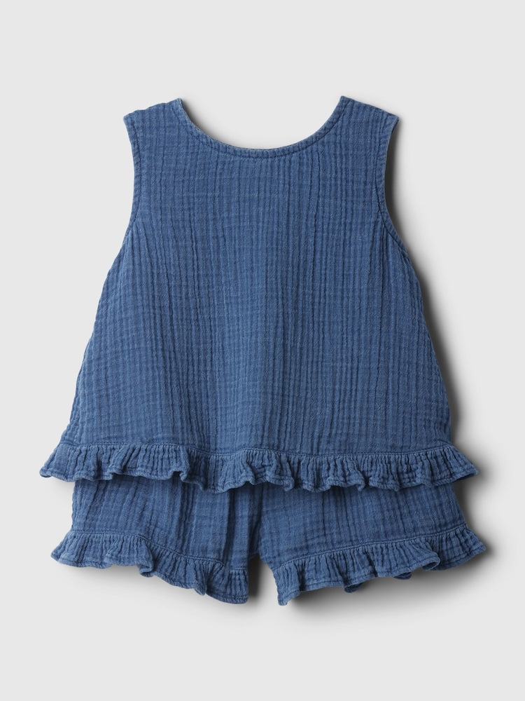 Gap Blue Denim Ruffle Outfit Set (6mths-5yrs) - Image 1 of 2