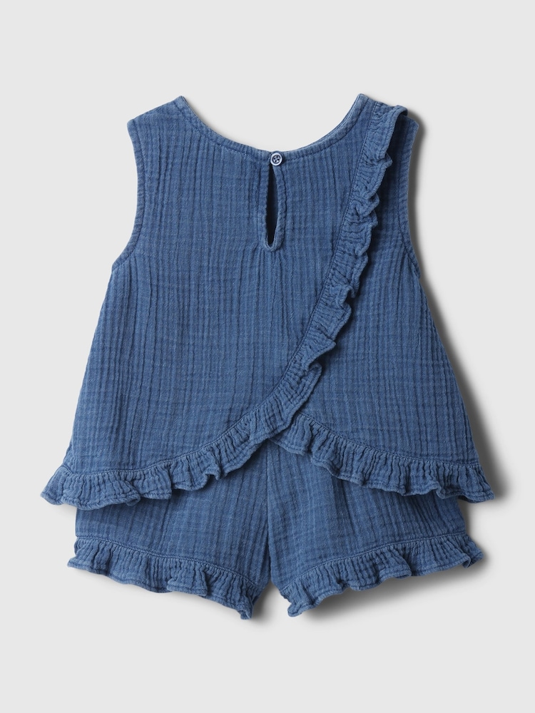 Gap Blue Denim Ruffle Outfit Set (6mths-5yrs) - Image 2 of 2