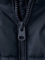 Mango Blue Padded Hooded Puffer Jacket - Image 3 of 4