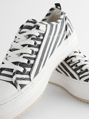 White/Black Stripe Forever Comfort® Chunky Baseball Trainers - Image 4 of 5