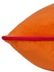 Furn Orange Meridian Velvet 45cm X 45cm Cushion Cover - Image 5 of 5