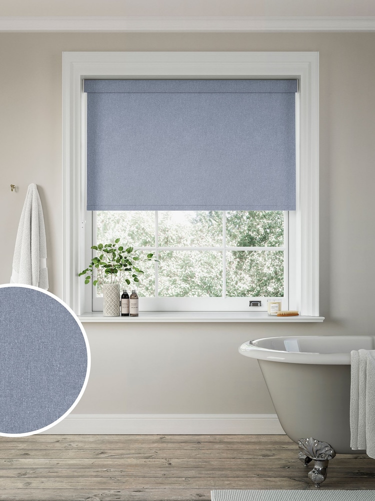 Denim Blue Augustus Made to Measure Roller Blind - Image 1 of 6