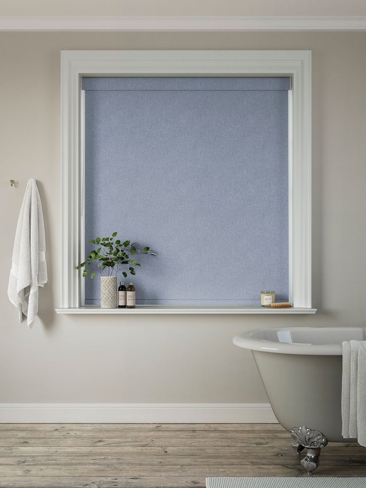 Denim Blue Augustus Made to Measure Roller Blind - Image 2 of 6