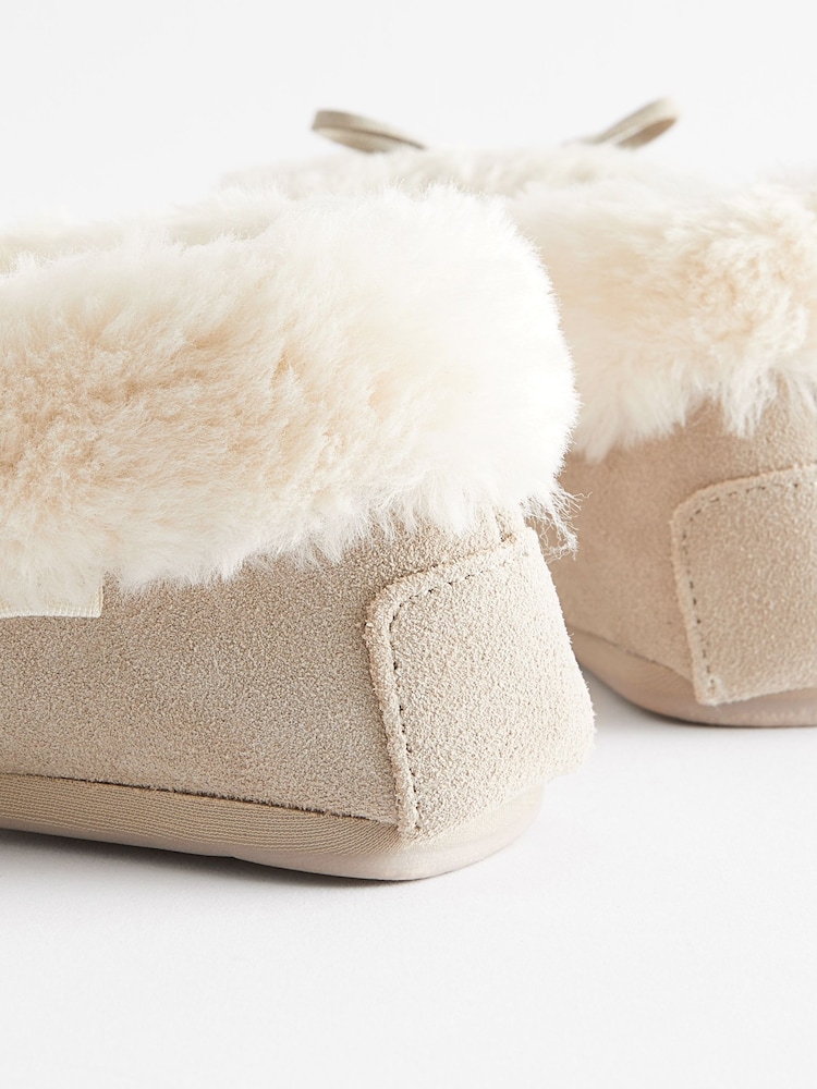 Stone Suede Moccasin Slippers - Image 6 of 6