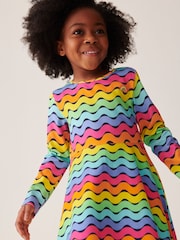 Little Bird by Jools Oliver Multi Long Sleeve Skater Dress - Image 4 of 9