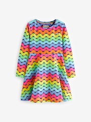 Little Bird by Jools Oliver Multi Long Sleeve Skater Dress - Image 7 of 9
