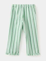 Mango Green Stripe Wide Leg Trousers - Image 1 of 2