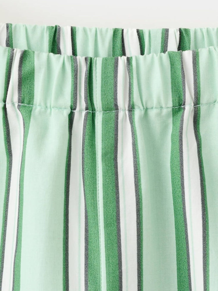 Mango Green Stripe Wide Leg Trousers - Image 2 of 2