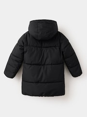 Mango Black Quilted Hooded Longline Anna Coat - Image 2 of 4
