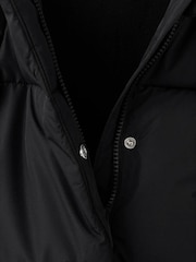Mango Black Quilted Hooded Longline Anna Coat - Image 3 of 4