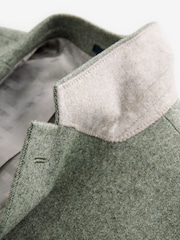 zelena - v lepo prilegajočem se kroju; lepo ukrojen Fit Nova Fides Italian Wool Blend moška obleka: jakna; suknjič - Slika 10 iz 11