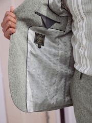 zelena - v lepo prilegajočem se kroju; lepo ukrojen Fit Nova Fides Italian Wool Blend moška obleka: jakna; suknjič - Slika 6 iz 11