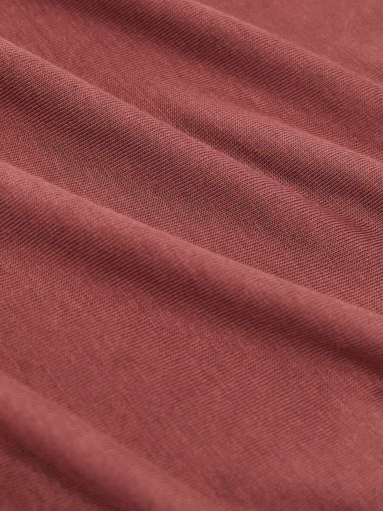 Reiss Soft Red Chad Cotton-Modal Crew-Neck Modern-Fit T-Shirt - Image 7 of 7