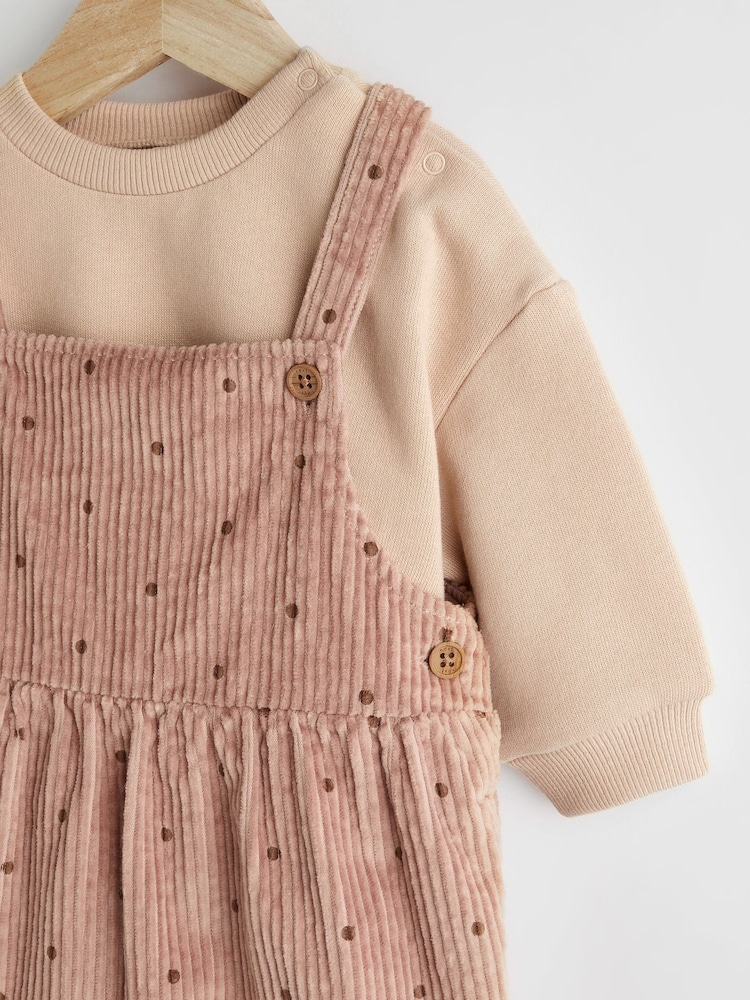 Pink Spot Baby 2pc Baby Dungaree & Bodysuit Set (0mths-2yrs) - Image 4 of 10