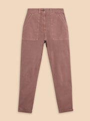 White Stuff Pink Petite Twister Chino Trousers With Linen - Image 5 of 7