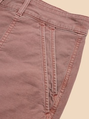 White Stuff Pink Petite Twister Chino Trousers With Linen - Image 7 of 7
