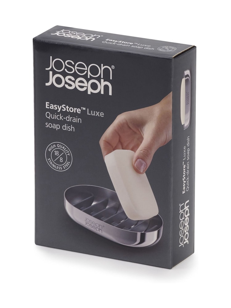 Joseph Joseph EasyStore Luxe Stainless Steel Soap Dish - Image 6 of 6
