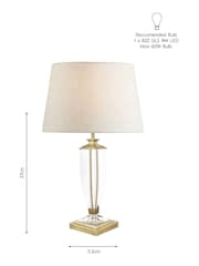 Laura Ashley Brass Carson Crystal Table Medium Lamp Base - Image 3 of 3