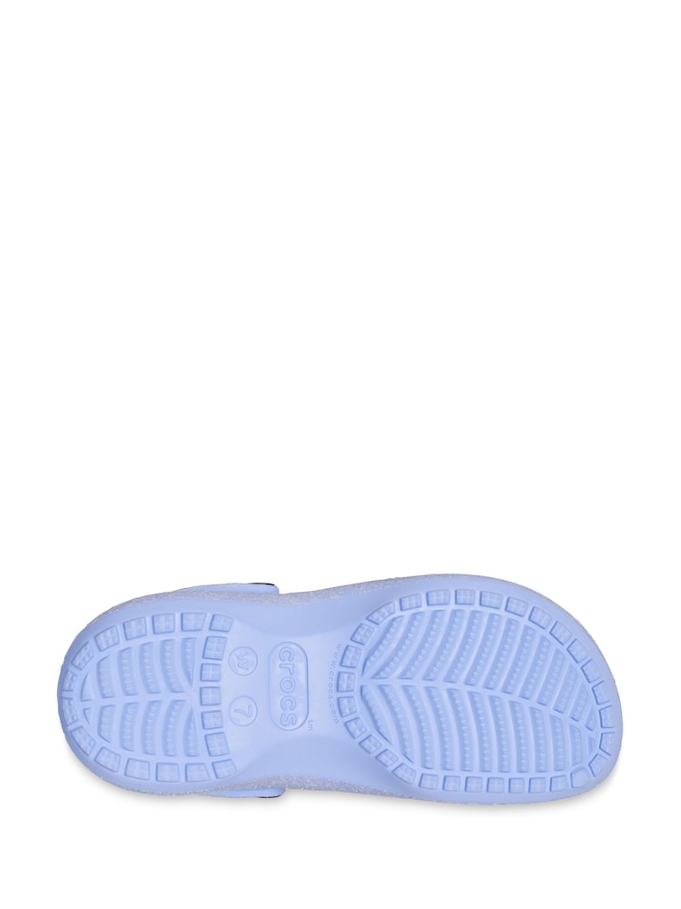 Crocs Blue Classic Platform Glitter Clogs - Image 5 of 5