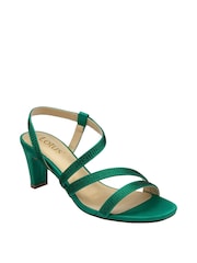 Lotus Green Slip On Strappy Sandals - Image 1 of 4