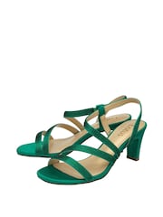 Lotus Green Slip On Strappy Sandals - Image 2 of 4