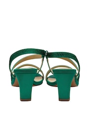 Lotus Green Slip On Strappy Sandals - Image 3 of 4