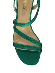 Lotus Green Slip On Strappy Sandals - Image 4 of 4