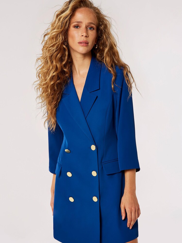 Apricot Blue Double Breasted Blazer Dress - Image 1 of 4 Apricot Blue Double Breasted Blazer Dress - Image 1 of 4