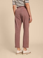 White Stuff Pink Twister Chino Trousers With Linen - Image 2 of 6