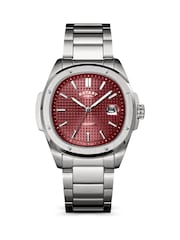 Rotary Silver Mens Apex Claret Dial Water Resistance Stainless Steel Bracelet Watch - Image 1 of 1