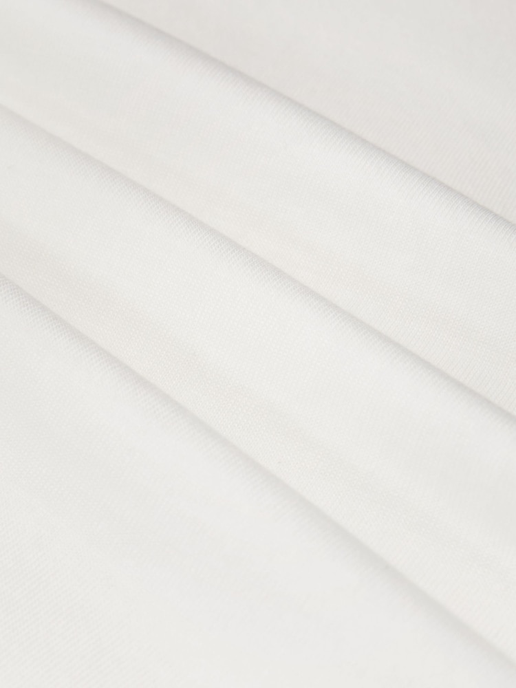 Reiss White Salina Cotton-Modal V-Neck Tailored-Fit T-Shirt - Image 6 of 6
