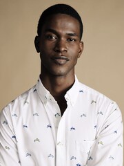 Charles Tyrwhitt Hare Shirt aus 100 % Baumwolle, bügelfrei, mit Stretch und Print - Bild 3 von 7