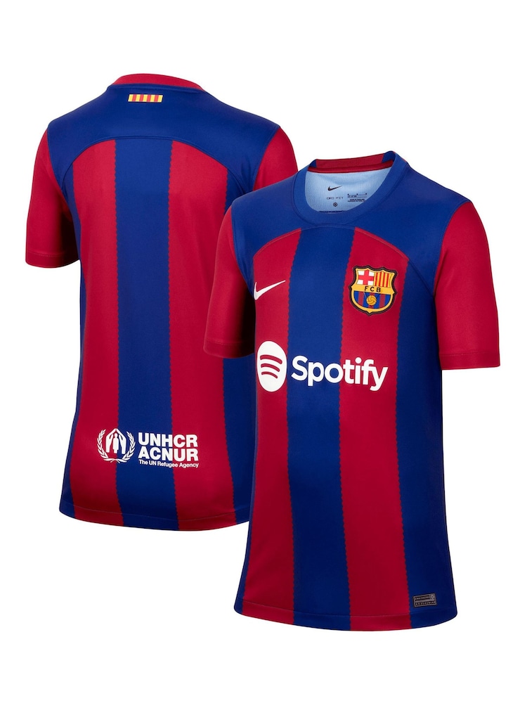 Nike Red/Blue Jr. FC Barcelona 23/24 Stadium Home Football Shirt - Image 1 of 5