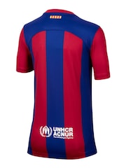 Nike Red/Blue Jr. FC Barcelona 23/24 Stadium Home Football Shirt - Image 3 of 5
