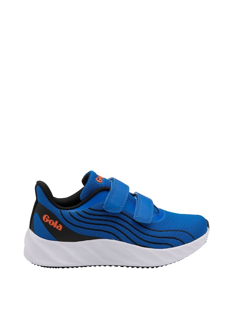 Gola Blue Alzir Twin Bar Quick Fasten Kids Training Trainers - Image 1 of 4