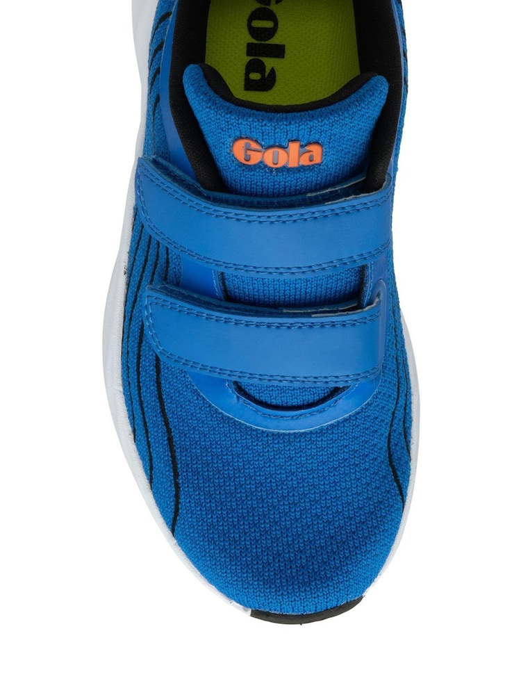 Gola Blue Alzir Twin Bar Quick Fasten Kids Training Trainers - Image 4 of 4