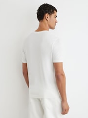 Reiss White Chad Cotton-Modal Crew-Neck Modern-Fit T-Shirt - Image 6 of 7