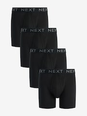 Svart - 4 -paket - Sports Longer Length A-Front Boxers - Bild 1 av 4