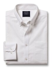 Charles Tyrwhitt White Slim Fit Ditsy Floral Print Non-Iron 100% Cotton Print Shirt - Image 3 of 5