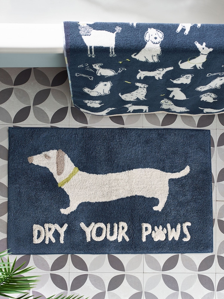 Blue Dog Bath Mat - Image 1 of 3