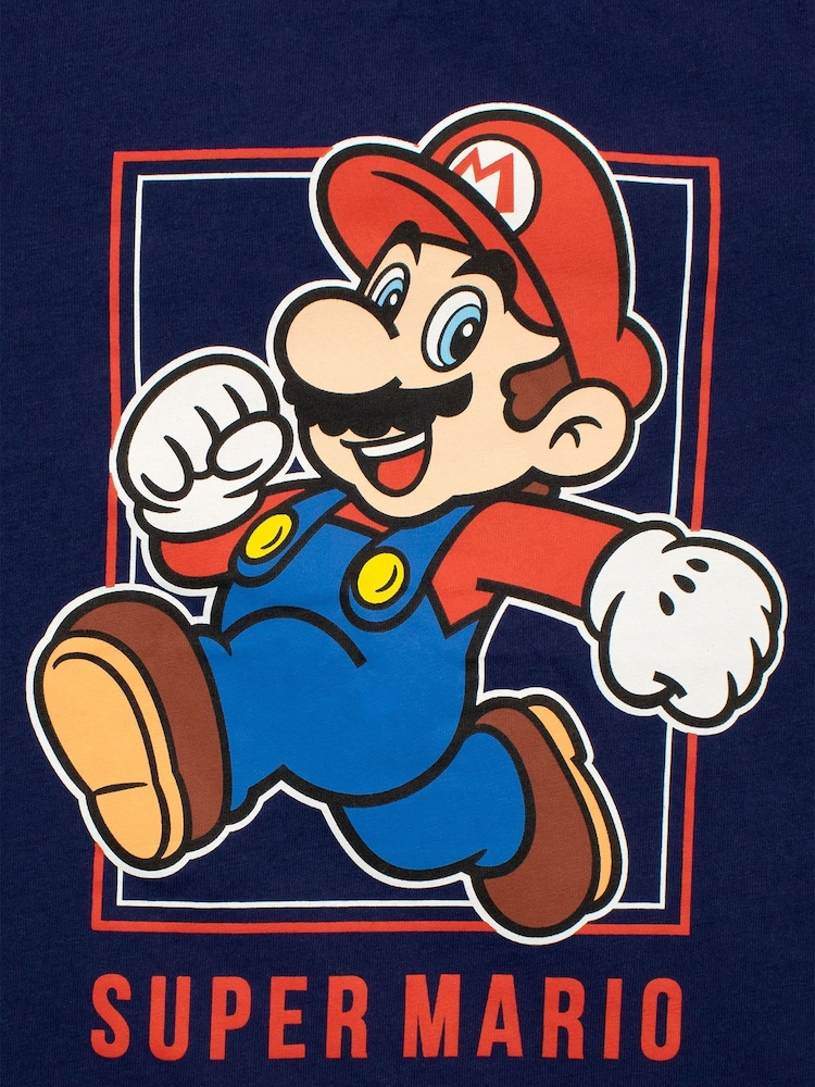 Character Blue 100% Cotton Super Mario Gaming T-Shirt - Image 2 of 2