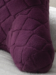 Catherine Lansfield Purple Cosy and Soft Diamond Fleece Cuddle Chair Cushion Cushion - Image 2 of 5
