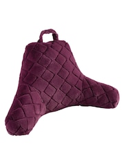 Catherine Lansfield Purple Cosy and Soft Diamond Fleece Cuddle Chair Cushion Cushion - Image 3 of 5