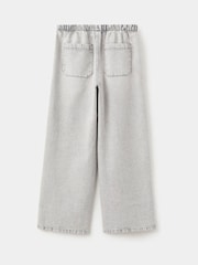Mango Grey Wide Leg Draw String Waist Jeans - Image 2 of 4