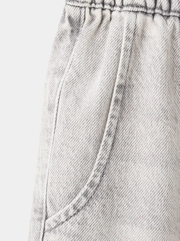 Mango Grey Wide Leg Draw String Waist Jeans - Image 4 of 4