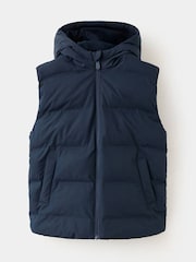 Mango Blue Hooded Gilet - Image 1 of 3