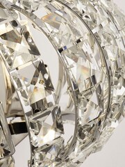 Searchlight Chrome Silo 2 Light Wall Light With Crystal Glass - Image 3 of 3