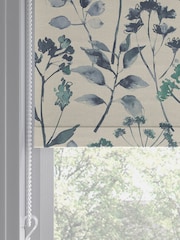 Blue Isla Floral Made to Measure Roller Blind - Image 5 of 6