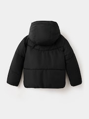 Mango Black Short Hooded Puffer Tina Coat - Image 2 of 4
