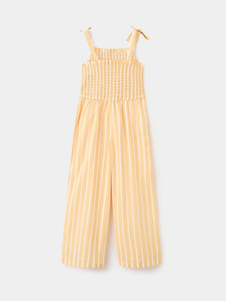 Mango Yellow Stripe Wide Leg Jumpsuit - Image 2 of 4
